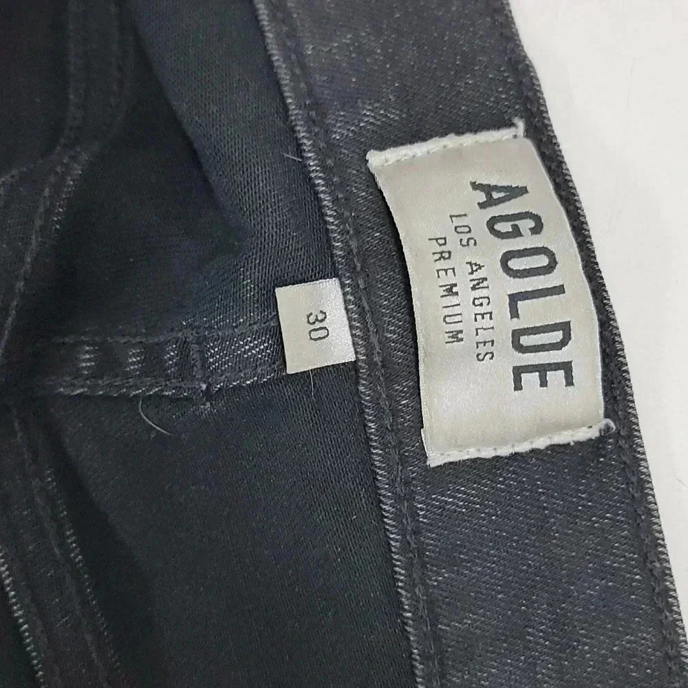 Agolde Sophie High Rise Skinny Crop Temple Washed Black Distressed Jeans REVOLVE - Picture 10 of 16